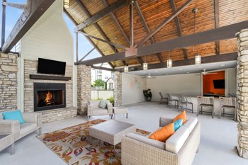Outdoor Living at the Pool at Copperfield Apartments, Smyrna